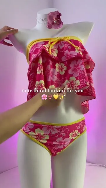 this tankini set is my new pool party favorite #tankini #twopieceswimsuit #swimwear #spotlightfinds #fyp #usa