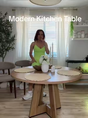 Such a beautiful table 😍 #kitchentable #kitchen #dealsforyoudays #summerwins #roundtable 