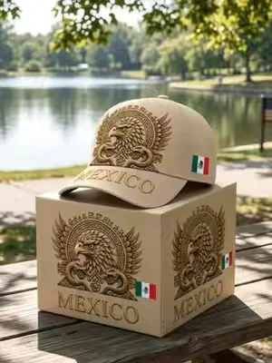 Mexico Baseball Cap with Golden #mexico🇲🇽 #baseballcap #fypシ 