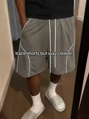 love how the piping goves these more shape than regular basic shorts #trackshorts #mensfashion #baggyshorts #mensfashion #fyp 