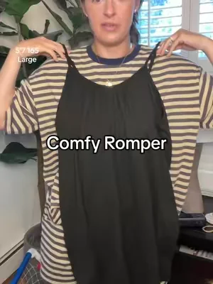 the most comfortable romper jumpsuit to throw on and go this summer #romper #jumpsuit #romperoutfit #shortsjumpsuit 