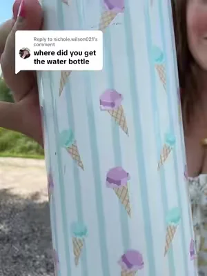 Replying to @nichole.wilson021 isn’t it so cute!! #watertumbler #waterbottle #icecream #ello 