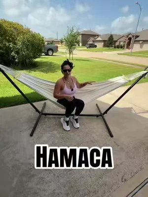 Una hamaca para relajarse después de llegar del trabajo, en casa dentro y fuera! Fácil de transportar a la playa o al camping o al parque #hanmock #dealsforyoudays #summerwins #patio #garage 