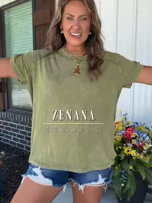 Yes & Amen!! Grab one so you don’t miss out ⭐️@Discount Divas Boutique #zenana #oversizedshirt #acidwashtshirts 