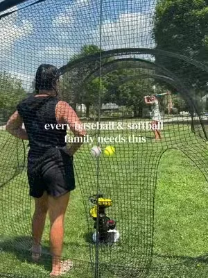 If you have a baseball or softball player, this 33-foot batting cage is one of those purchases that gets used over and over again. ⚾🥎 My daughter can get extra swings in whenever she wants without driving to the field, and those extra reps really add up over a season. Perfect for baseball and softball families looking to practice more from home! 💙 #SoftballMom #BaseballMom #TravelSoftball #TravelBaseball #BattingCage 