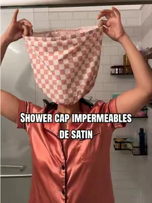 Satin-lined flexi shower cap Kitsch 🫶🏻💕✨ #showercap #hairtok #flexishowercap #satin #dealsforyoudays @Kitsch 