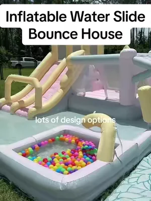 This inflatable water slide and bounce house is one of our best investments for my daughter to get her outside and playing! And we can relax while they have a blast. #inflatableslide #waterslide #bouncehouse #summerwins #dealsforyoudays 