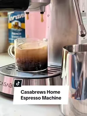 Finally gave in and bought an espresso machine… and I completely understand the hype now. ☕️🤍 This Casabrews machine makes it ridiculously easy to pull rich espresso and create café-style lattes without leaving the house. #EspressoMachine #HomeCafe #CoffeeTok #KitchenFinds #TikTokShopFinds 