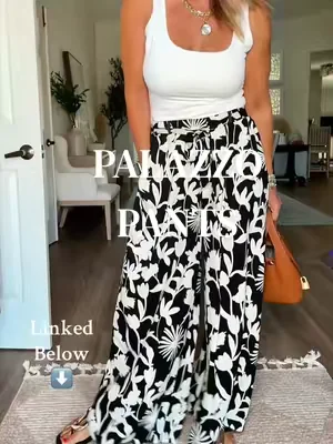 Summer outfit idea if you’re not reaching for shorts. ☀️ These lightweight wide leg pants are breezy, flattering, and so comfortable with the elastic waistband. Perfect for vacation, brunch, travel, or everyday wear. wide leg pants • flowy pants • summer outfit • vacation outfit • resort wear • lightweight pants #dealsforyoudays #summerwins #palazzopants #elevatedcasual #over50style 