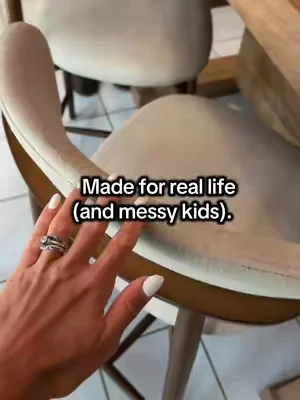 After years of stained, impossible-to-clean bar stools, I finally found ones that can keep up with my family. 🙌 These waterproof seats wipe clean in seconds, so I’m not stressing over yogurt, juice, markers, or whatever my kids spill next. They still look stylish, but they’re actually made for real life. 🤎 If you have little kids (or messy husbands 😂), these are 100% worth checking out before the sale ends! #KitchenFinds #MomHack #HomeFavorites #KitchenStyle #FamilyHome    