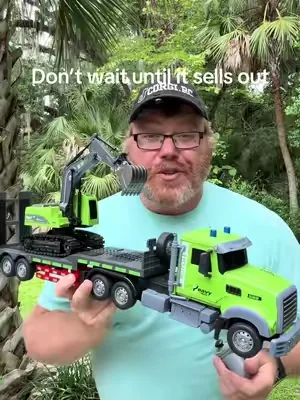 RC Semi Truck and Excavator Toy Set - 1:12 Scale RC Semi Trailer Truck with Sound and Lights, 2.4GHz Remote Control Flatbed Truck with Excavator, 2 in 1 Remote, Perfect for Kids and Collectors Age 6 7 8 9 10-13+ #rcsemitruck #rcexcavator #rcconstruction #rccar #dealsforyoudays 