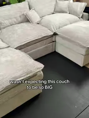 This couch really surprised me. Seeing this in multiple videos I ordered it. Definitely plush and soft. I’m still rearranging the room, but you’re going to love this couch. #couch #sofa #homefurniture #furniture #homefurnishing 