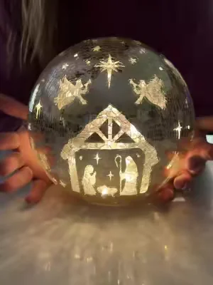 Some Christmas decorations are beautiful… but a few become part of your family’s story. ✨ This illuminated manger globe is one of those timeless pieces you’ll look forward to unpacking year after year. 🤍🎄 #christmasdecor #nativity #holidaydecor #CozyHome #homemoments 