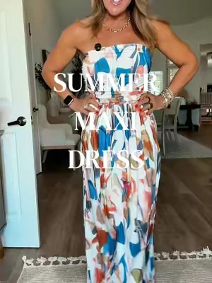 If your summer dresses wrinkle the minute you unpack them, this one is such a good find. It came straight out of the bag ready to wear, has the prettiest waist detail, pockets, and it’s incredibly comfortable. Perfect for vacation, brunch, date night, or everyday wear—and add a cardigan or denim jacket when the weather cools off. wrinkle free dress • maxi dress • vacation dress • summer dress • sleeveless dress • resort wear #dealsforyoudays #summerwins #GraceKarin #styleover40 #maxidress