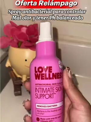 Love Wellness Intimate Skin Support™ - stimate skin." 4 f1. Oz. - 118 ml • 118 mL Spray limpiador íntimo de ácido hipocloroso limpiado por la FDA para mujeres I Productos de higiene para damas | Sin fragancia | Equilibrado de pH | 4 fl oz #dealsforyoudays