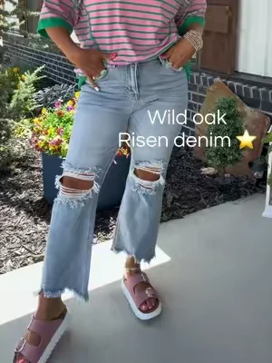 Viral Resin Denim on Sale! ⭐️ @Wild Oak Boutique #risenjeans #jeans  