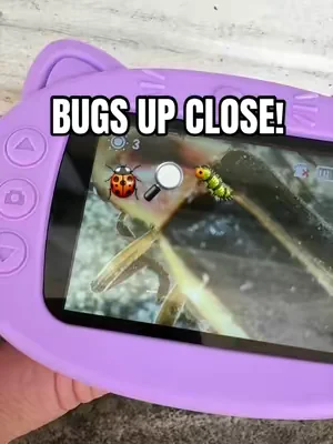 🪲🔬 Every backyard becomes an adventure with this kids handheld microscope! 🐜🌿 My kids have been using it as a bug viewer, bug catcher companion, and nature explorer to see insects, leaves, flowers, rocks, and more in incredible detail. The built-in screen makes it so easy for little explorers to discover the tiny world around them! 🦋🪵✨ #KidsMicroscope #BugViewer #BugKit #STEMToys #screenfree 