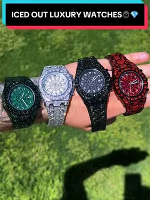Affordable luxury never goes out of style. 💎 These iced-out watches bring a bold, luxury-inspired look that’s perfect for elevating any outfit. I picked up all four colors, and every one of them stands out with its own unique style. They’re massively discounted right now, and with free shipping on orders over $45, might as well get them in each color to go with multiple outfits!😮‍💨🔥 If you’re looking for a watch that gets attention without spending a fortune, these are definitely worth checking out. Check them out for yourself—I’ll leave the link right down here. #menswatch #affordableluxury #luxurywatches #mensfashion #TikTokShopFinds 