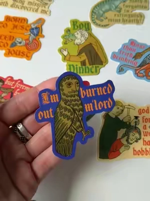 okay these stickers are so funny #stickers #sarcasm #dealsforyoudays #tiktokmademebuyit #midevil 