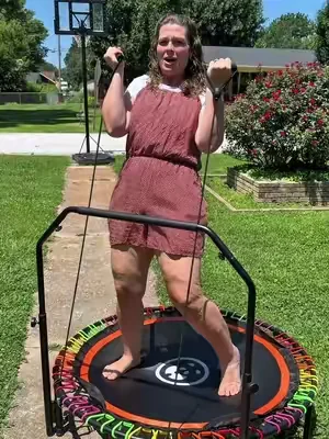 Skip the gym and bring the workout home! 💪🔥 The FUNSEEK 48” Foldable Mini Trampoline delivers a fun, low-impact cardio workout with a quiet, stable design, adjustable 4-level handlebar, resistance bands, and an impressive 650 lb weight capacity. Perfect for adults and kids to improve fitness, balance, and endurance while saving space. 🏃‍♀️✨ #trampoline #excercise #cardio #DealsForYouDays #summerwins 