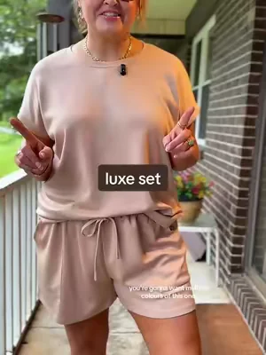 Perfect two piece set that is elevated and has the amazing buttery soft feel to it. #set #twopieceset #summerset #luxe 
