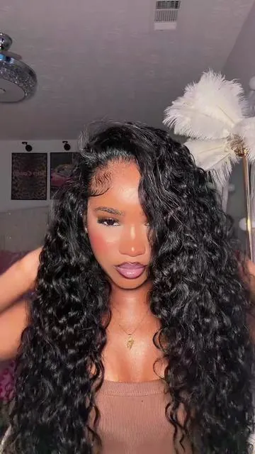 A suitable wig for summer, so beautiful💞 @Recoolhair #recoolhair #wiginstall #gluelesswig #halfwig #beachcurly 