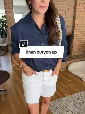 100% linen top from the gap is soft and will keep you cool in the heat! #linenbuttonup #gaplinenshirt #oversizedlinenshirt #dealsforyoudays #tiktokshopcreatorpicks @Gap 