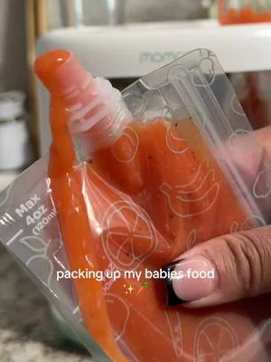 Baby pouch filler, a must if your baby has started baby foods🙌🏼  #momcozy #babyfood #babysolids #momsoftiktokclub #babymusthaves 