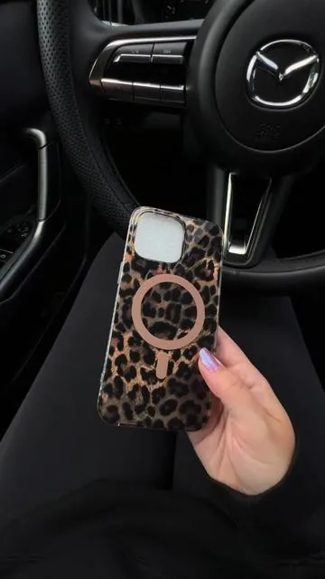 leopard print MagSafe phone case 🐆 #magsafe #magsafecase #phonecase #iphonecase #cutephonecases 