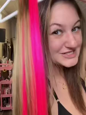 Goo Goo human hair microbead extensions you can dye and style them!! #GooGooHairExtensions #MicroBeadExtensions #HumanHairExtensions #HairTransformation #DealsForYouDays 