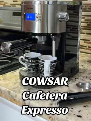 COWSAR Cafetera espresso de 20 bares, cafetera semiautomática con espumador de leche y varilla de vapor, compatible con cápsulas Nespresso #cowsar #cafetera #espresso #promocion #oferta 