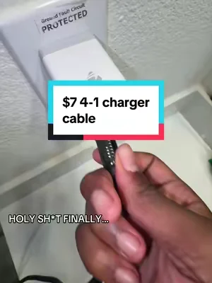 The fact that the charger is this cheap rn is crazy😭#tiktokshopfinds#4in1chargercable#fyp 