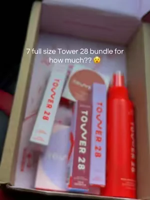 7 full size Tower 28 bundle for this much?!?!😵 @Tower 28 Beauty #tower28 #tower28beauty #makeup #giftforher #girlythings 
