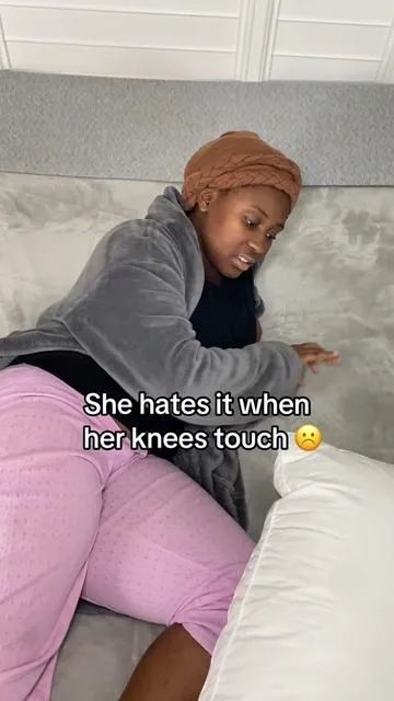 She changed the pillows and her knees feel much better #rest #rest #bedroom 