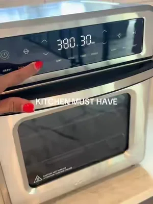 An air fryer toaster COMBO 🤌 #kitchenmusthaves #kitchenessentials #airfryer 
