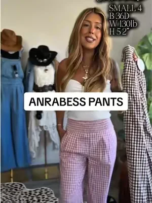 So cute, so comfy, and the easiest way to elevate any outfit. These gingham pants are a must-have! @anrabess_us #anrabess #dealsforyoudays #gingham #palazzo #summerpants 