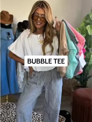 The bubble tee your wardrobe needs! Double-lined for the perfect fit, ultra-soft, and cute enough to dress up or keep casual ✨ @Imily Bela Living @Imily Bela #imilybela #dealsforyoudays #bubbletrend #bubbletee #summeroutfits 