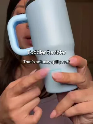 Such a cute blue toddler tumbler that’s actually spill proof @GetYaYa #yayatumbler #Dealsforyoudays #tiktokshopsummerturnup #summerwins #summervibes 
