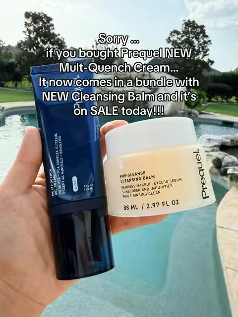 Prequel NEW Cleanse, hydrate, and get that soft bouncy-skin glow with the Prequel Bouncy Skin Duo ✨ The balm melts away makeup and sunscreen, while the gel cream helps leave skin feeling fresh, smooth, and hydrated. #Prequel #BouncySkinDuo #CleansingBalm #dealsforyoudays #summeressentials 