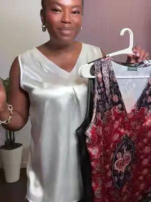 @OFEEFAN OFEEFAN Womens Tank Tops V Neck Silk Satin Camisole Pleated Sleeveless Blouses Dressy Casual Business Summer Basic Tank Shirt #DealsForYouDay #TikTokShopSummerTurnUp #summervibes  #shippedbytiktok 
