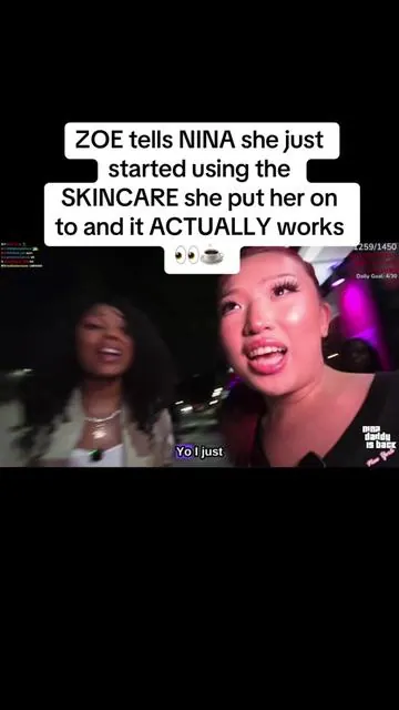 ZOE tells NINA she just started using the SKINCARE she put her on to and it ACTUALLY works👀☕️ #nina #zoe #skincare #fyp #viral 