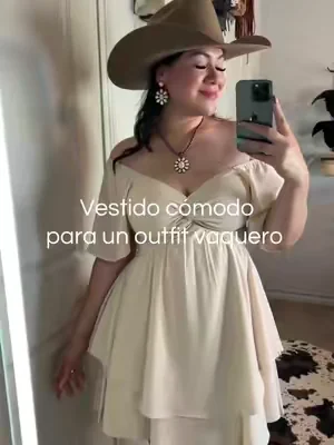 Vestido para outfit vaquero #fyp #paratiiiiiiiiiiiiiiiiiiiiiiiiiiiiiii #vaqueraoutfits #westernfashion #dealsforyoudays 