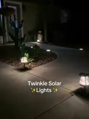 I LOVE these!! #solarlights #landscapinglights #pathwaylights 