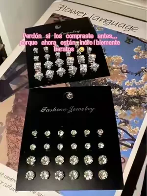 24 pares que parecen diamantes ✨💎 #tiktokshopfinds #earrings #sparklyearrings #jewelrylover #fashionfinds          