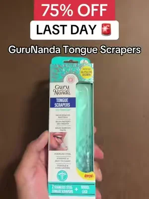 2 pack and travel case! Get it now! #dealuxe #gurunanda #tonguecleaning #tiktokshopdeals 