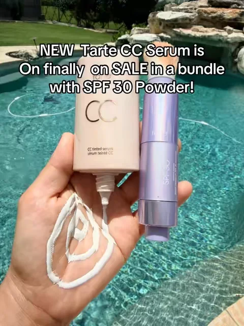 This Tarte bundle is perfect for a quick summer glow - CC color-correcting tinted serum plus creaseless SPF 30 mineral setting powder. Lightweight coverage, easy touch-ups, and a smooth soft-focus finish for everyday makeup. #Tarte #TarteCosmetics #dealsforyoudays #cccream #summeressentials