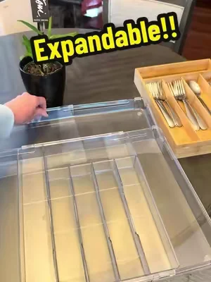 This Utensil Organizer Gets Huge! #utensildrawer #utensilorganizer #utensilholder #silverwaredrawer #silverwareorganization 