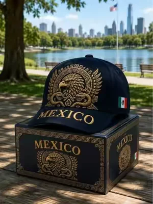 Mexico Baseball Cap with Golde #baseballcap #mexico🇲🇽 #fypシ 