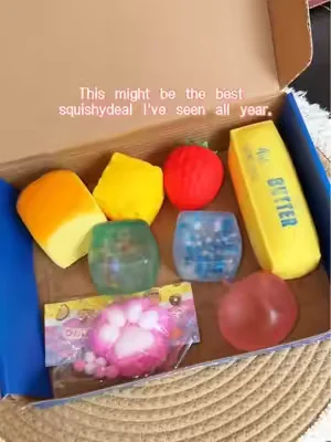 💖 Different textures, endless fun#squishy#squishytoy#squishybox#fidgettoy#sensorytoyKawaii