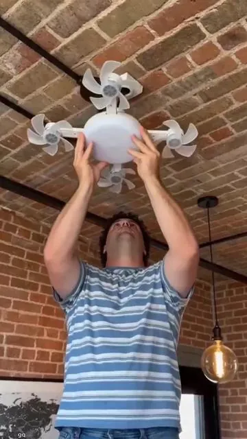 People are so creative these days — inventing this unique, stylish, and practical all-in-one drone fan light. #DroneFanLight #FanLightRecommendation#DealsForYouDays#fyp #tiktokshop 